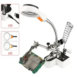 Luxe trzecia ręka 4,5x 11x led light uchwyt do montażu lutowania-5907451344668