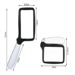 Lupa szkło powiększające 3x z podświetleniem led z skladaną rączką-5907451344583
