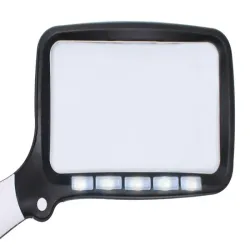 Lupa szkło powiększające 3x z podświetleniem led z skladaną rączką-5907451344583