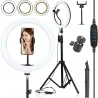 Lampa pierścieniowa led ring uchwyt na telefon statyw 100cm 3 barwy-5907451371053