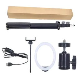 Lampa pierścieniowa led ring uchwyt na telefon statyw 100cm 3 barwy-5907451371053