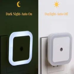 Lampka nocna wtykana do kontaktu czujnik zmierzchu oświetlenie nocne-5907451369913