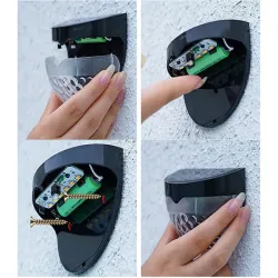 2xLampa solarna kinkiet z czujnikiem zmierzchu led elewacyjna ogrodowa-5907451369937