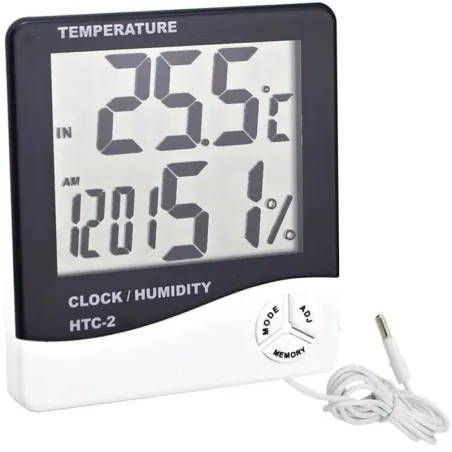 Termometr cyfrowy lcd wew. Zewnętrzny data alarm-5907451301227
