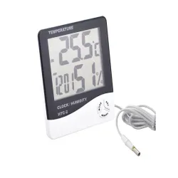 Termometr cyfrowy lcd wew. Zewnętrzny data alarm-5907451301227