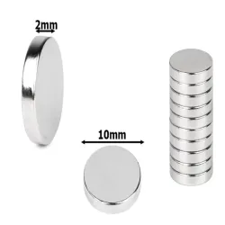 Mocny magnes neodymowy magnesy komplet 10 szt 10x2mm DIY-zrób to sam-5907451347782