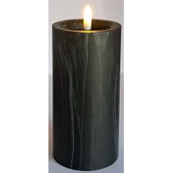 Świeca LED 15x7.5 imitacja marmuru z realistycznym efektem płomienia-5901202471078