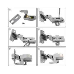 Lampka do szafki szafy mocowana na zawias drzwi 3 led na baterie-5907451325469