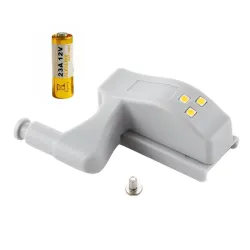 Lampka do szafki szafy mocowana na zawias drzwi 3 led na baterie-5907451325469