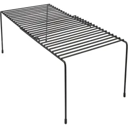 Półka metalowa regulowana szerokość rozkładana do kuchni czarna-5907451371459