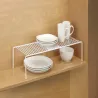 Półka metalowa biała regulowana szerokość rozkładana do kuchni-5907451371442