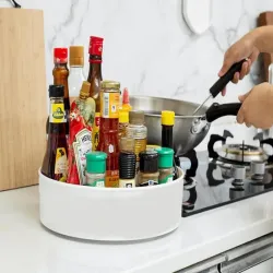 Organizer obrotowy do kuchni miska na przyprawy przybornik okrągły-5907451336625