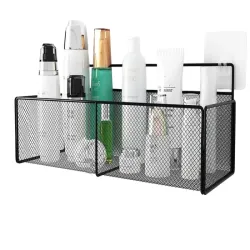 Wiszący koszyk organizer metalowy zawieszany półka kuchenna czarny-5907451371596
