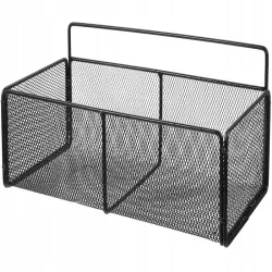 Wiszący koszyk organizer metalowy zawieszany półka kuchenna czarny-5907451371596
