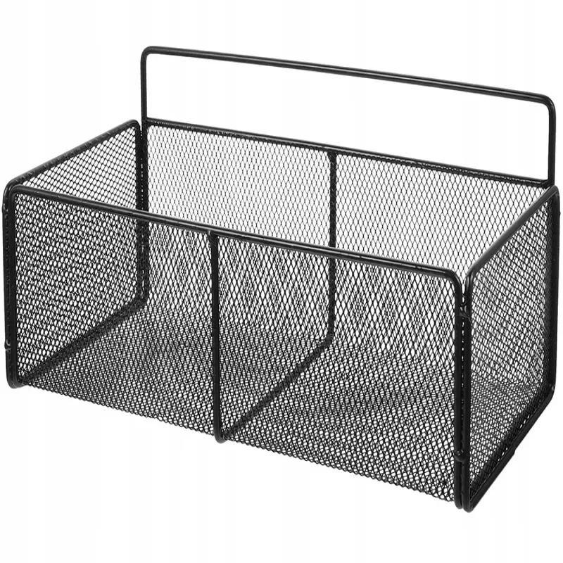 Wiszący koszyk organizer metalowy zawieszany półka kuchenna czarny-5907451371596