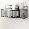 Wiszący koszyk organizer metalowy zawieszany półka kuchenna czarny-5907451371596
