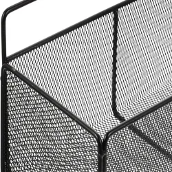 Wiszący koszyk organizer metalowy zawieszany półka kuchenna czarny-5907451371596