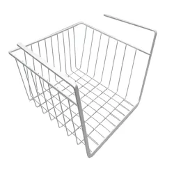 Koszyk podwieszany pod półkę kuchenną metalowy biały organizer-5907451371381