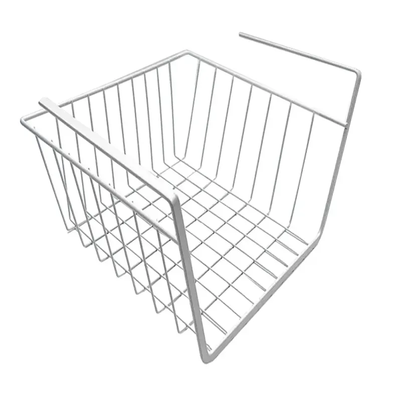 Koszyk podwieszany pod półkę kuchenną metalowy biały organizer-5907451371381