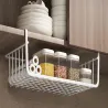 Koszyk podwieszany pod półkę kuchenną metalowy biały organizer-5907451371381
