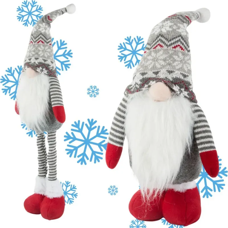 Skrzat krasnal gnom świąteczny teleskopowe reguowane nogi 50 - 70cm-5907451367735