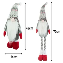 Skrzat krasnal gnom świąteczny teleskopowe reguowane nogi 50 - 70cm-5907451367735