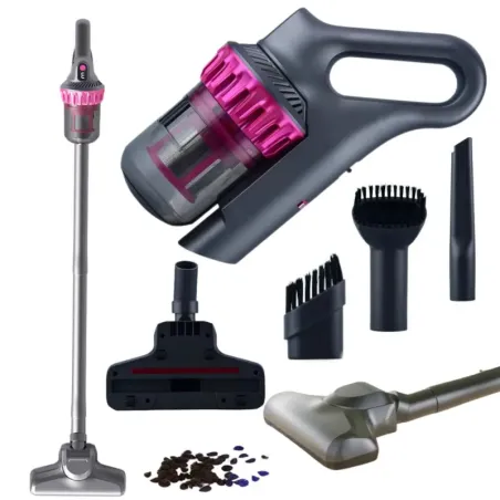 Odkurzacz pionowy bezprzewodowy bezworkowy ręczny 2w1 100w 4 końcówki-5907451369555