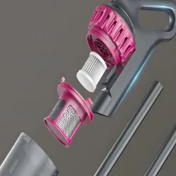 Odkurzacz pionowy bezprzewodowy bezworkowy ręczny 2w1 100w 4 końcówki-5907451369555