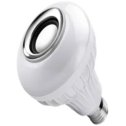 Żarówka kolorowa e27 led rgb z głośnikiem bluetooth sterowna pilotem-5907451336670