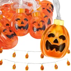 Lampki 10 led wiszące dynie halloween 200cm świecąca dekoracja ozdoba dynia-5907451362822