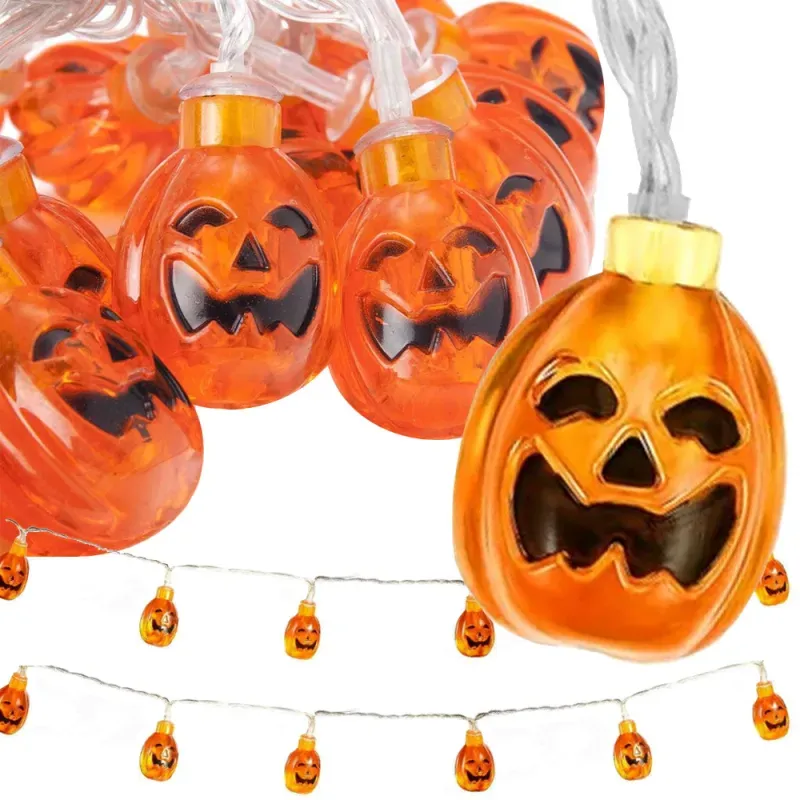 Lampki 10 led wiszące dynie halloween 200cm świecąca dekoracja ozdoba dynia-5907451362822