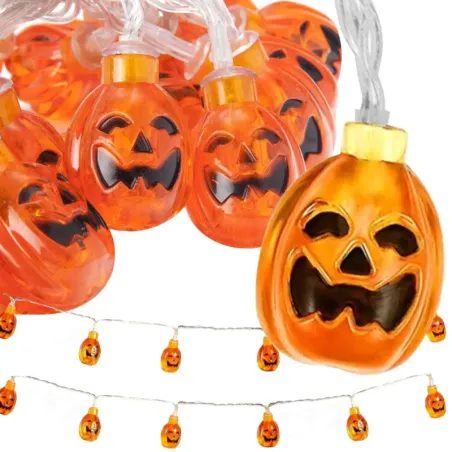 Lampki 10 led wiszące dynie halloween 200cm świecąca dekoracja ozdoba dynia-5907451362822