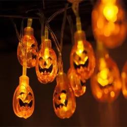 Lampki 10 led wiszące dynie halloween 200cm świecąca dekoracja ozdoba dynia-5907451362822