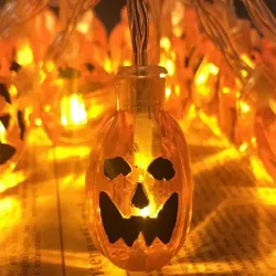 Lampki 10 led wiszące dynie halloween 200cm świecąca dekoracja ozdoba dynia-5907451362822