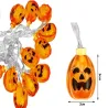 Lampki 10 led wiszące dynie halloween 200cm świecąca dekoracja ozdoba dynia-5907451362822