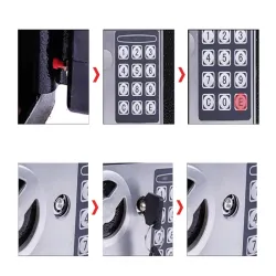 Sejf kasetka na zamek elektroniczny cyfrowy szyfr-5907451347461