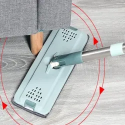 Mop płaski z wiadrem składany z mikrofibry ściągaczka do podłóg-5907451373255