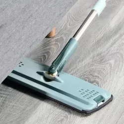 Mop płaski z wiadrem składany z mikrofibry ściągaczka do podłóg-5907451373255