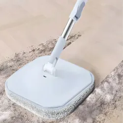 Mop kwadratowy z wiadrem rotacyjnym odpływ nakładka z mikrofibry-5907451372159