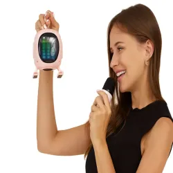 Głośnik bluetooth karaoke z mikrofonem led kolorowe kwadraty muzyka-5907451373064
