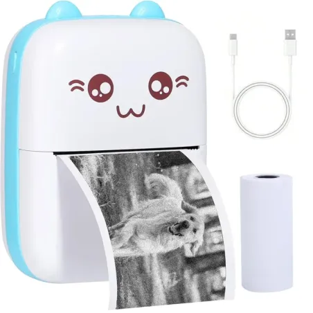 Mini drukarka termiczna bezprzewodowa przenośna drukuś do zdjęć-5907451378267