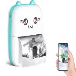 Mini drukarka termiczna bezprzewodowa przenośna drukuś do zdjęć-5907451378267