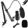 Mikrofon studyjny USB pojemnościowy statyw pop filtr kardioidalny-5907451375730