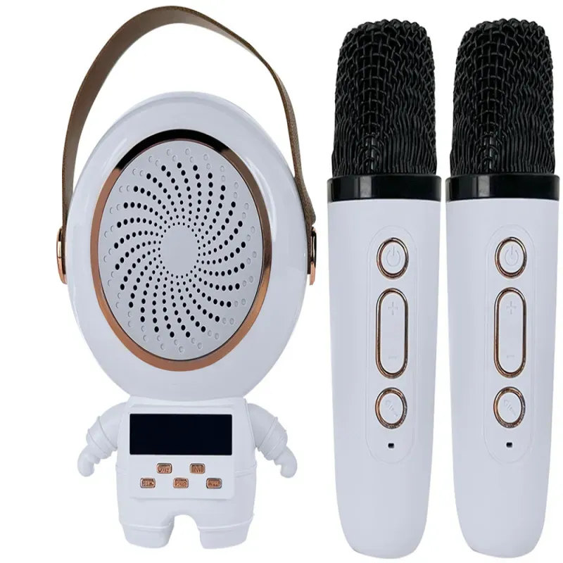 Bezprzewodowy przenośny zestaw do karaoke głośnik bluetooth 2 mikrofon-5907451364826