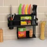 Półka na ścianę organizer kuchenny metalowy wiszący na przybory-5907451376638