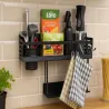 Półka na ścianę organizer kuchenny metalowy wiszący na przybory-5907451376638