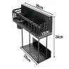 Półka na ścianę organizer kuchenny metalowy wiszący na przybory-5907451376638