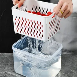 Pojemniki kuchenne na żywność z koszyczkiem pojemnik z uszczelką 4 szt-5907451373569