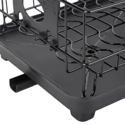 Suszarka do naczyń talerzy sztućców dwupoziomowa ociekacz z tacką-5907451372333