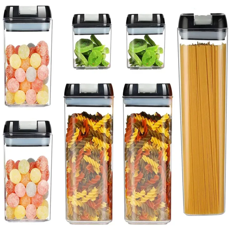 Pojemniki kuchenne zestaw 7 szt na żywność do makaronu z uszczelką-5907451372890